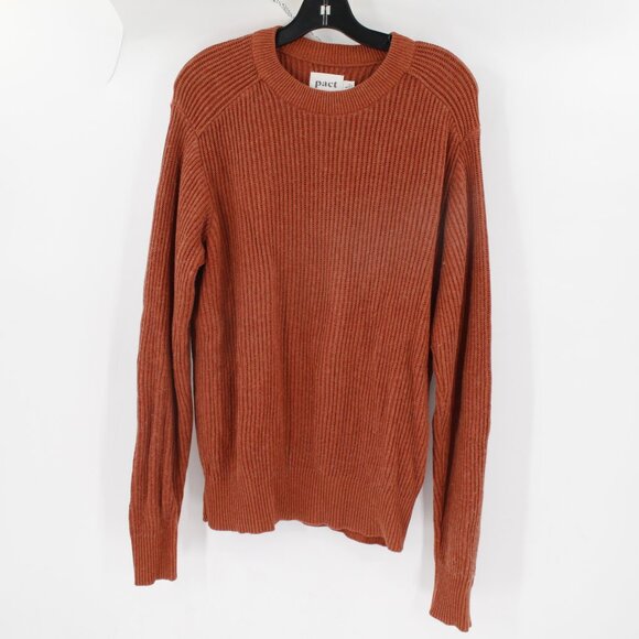 Pact Sweater Mens Large Organic Cotton Wool Knit Long Sleeve Crew Neck Pullover - Picture 2 of 13